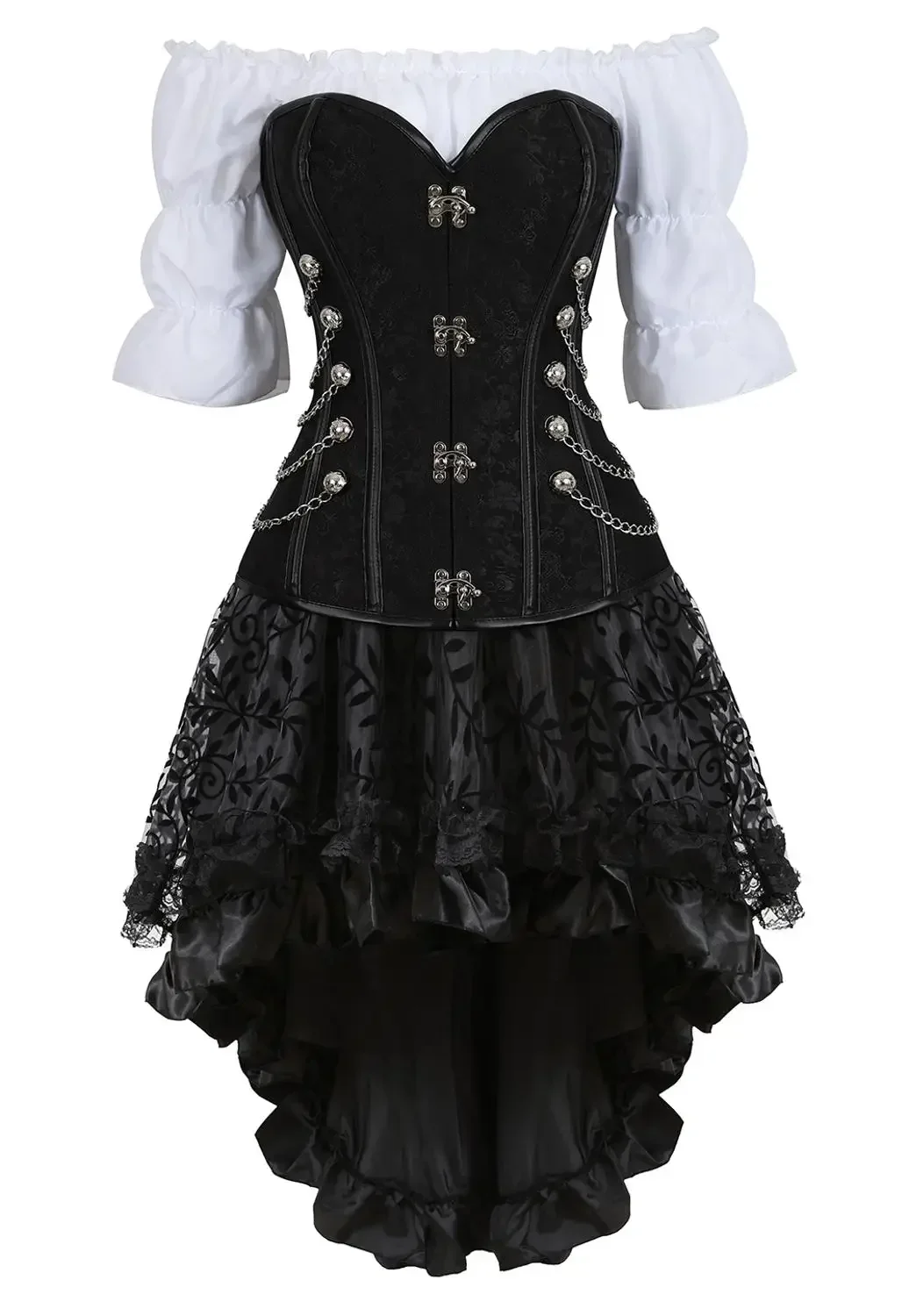 Boning Corset Steel - Женский пиратский корсет, кожаный стальной костяной