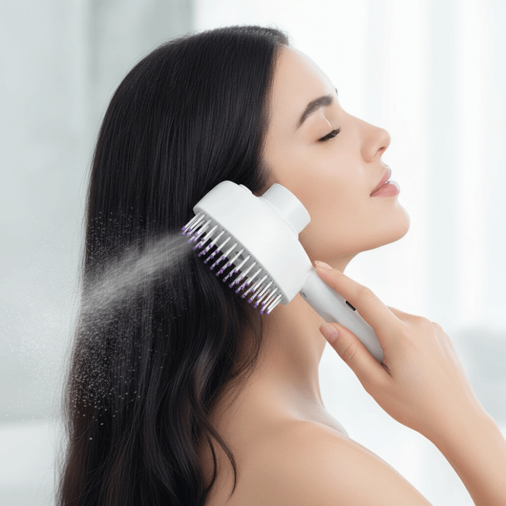 Hair Spray Color - Многофункциональная расческа-массажер с красным светом и