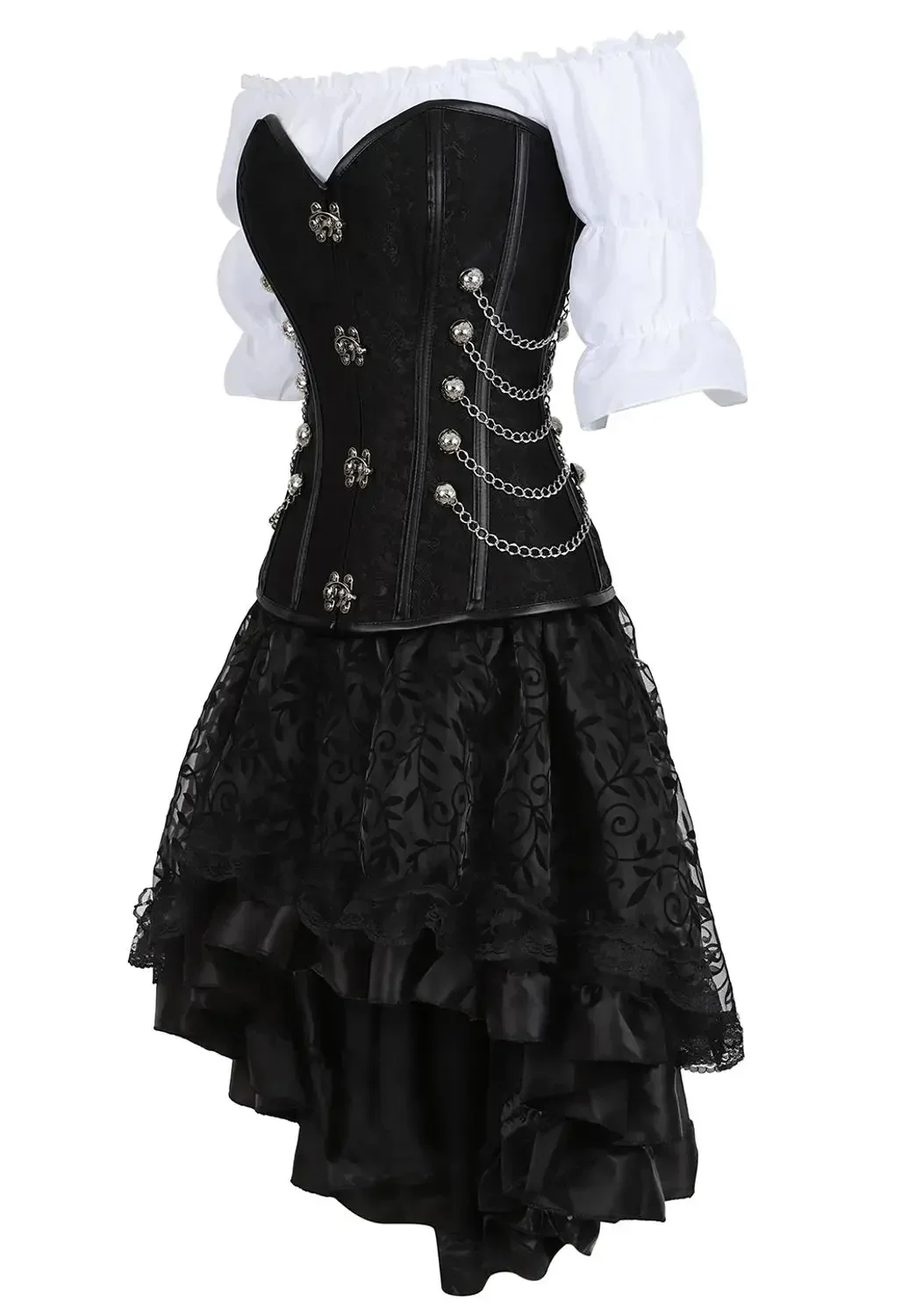 Женский пиратский корсет, кожа – обзор и цена Boning Corset Steel